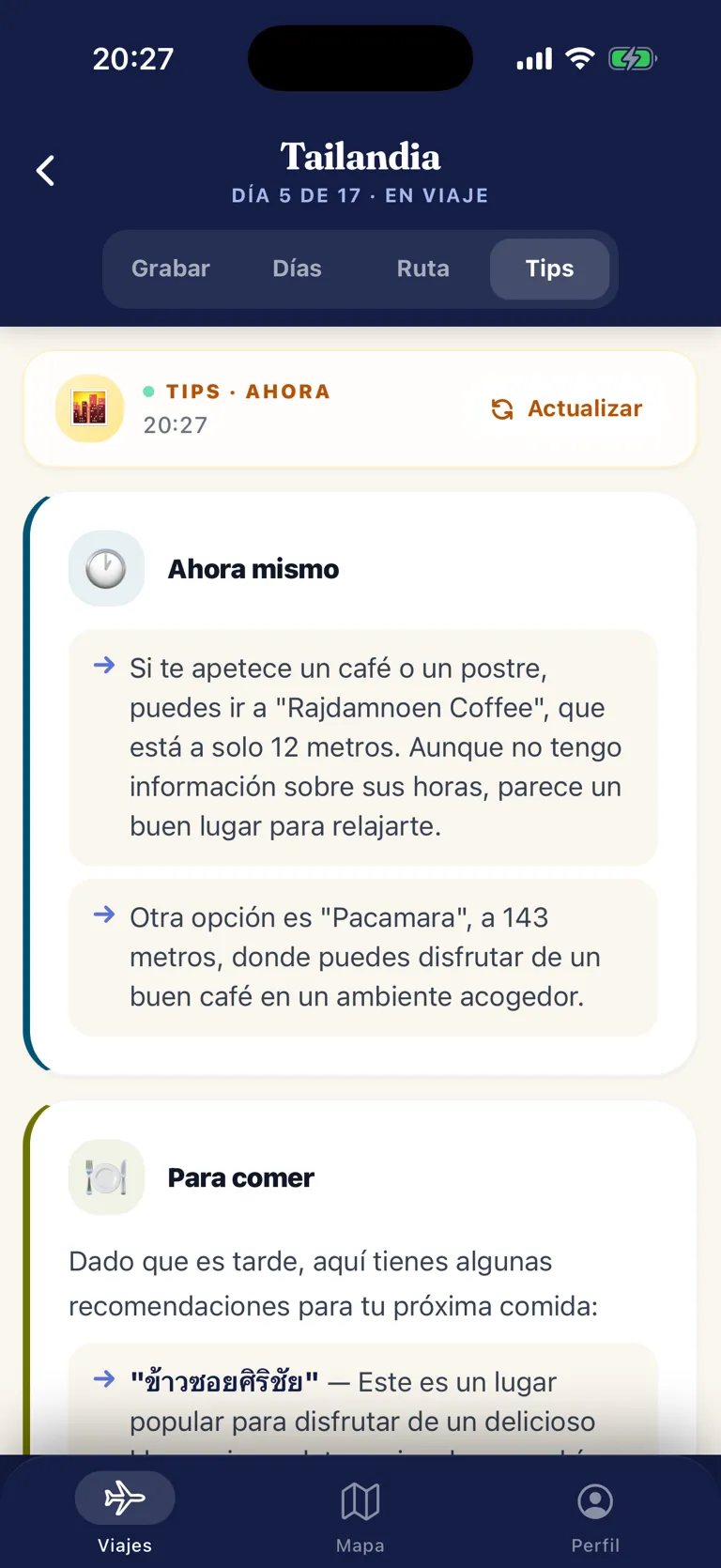 Sabe dónde estás, y qué está abierto ahora.